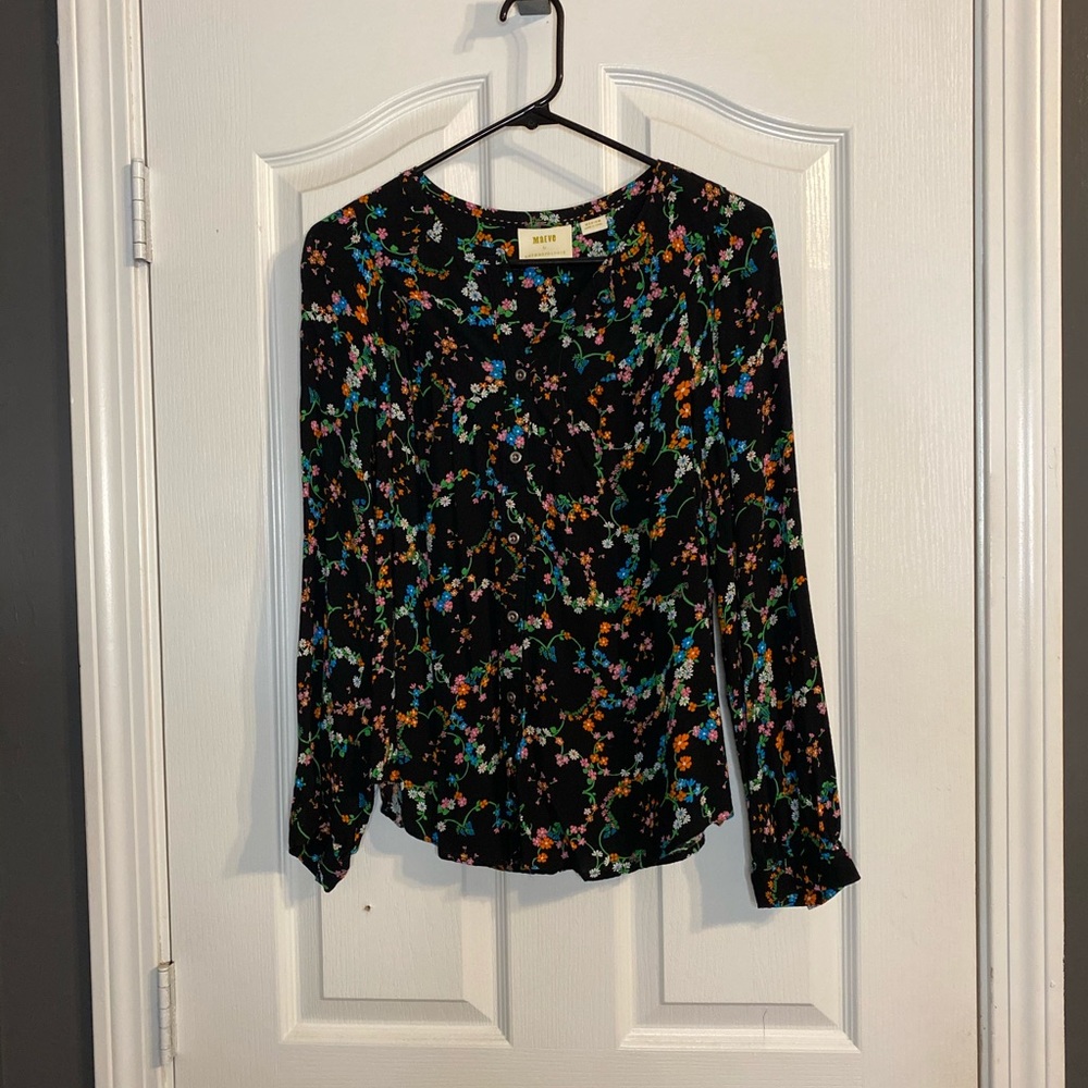Maeve for Anthropologie button down cotton blouse
